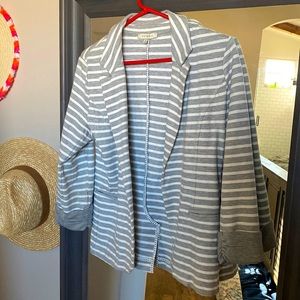 Skies are Blue blazer grey white striped